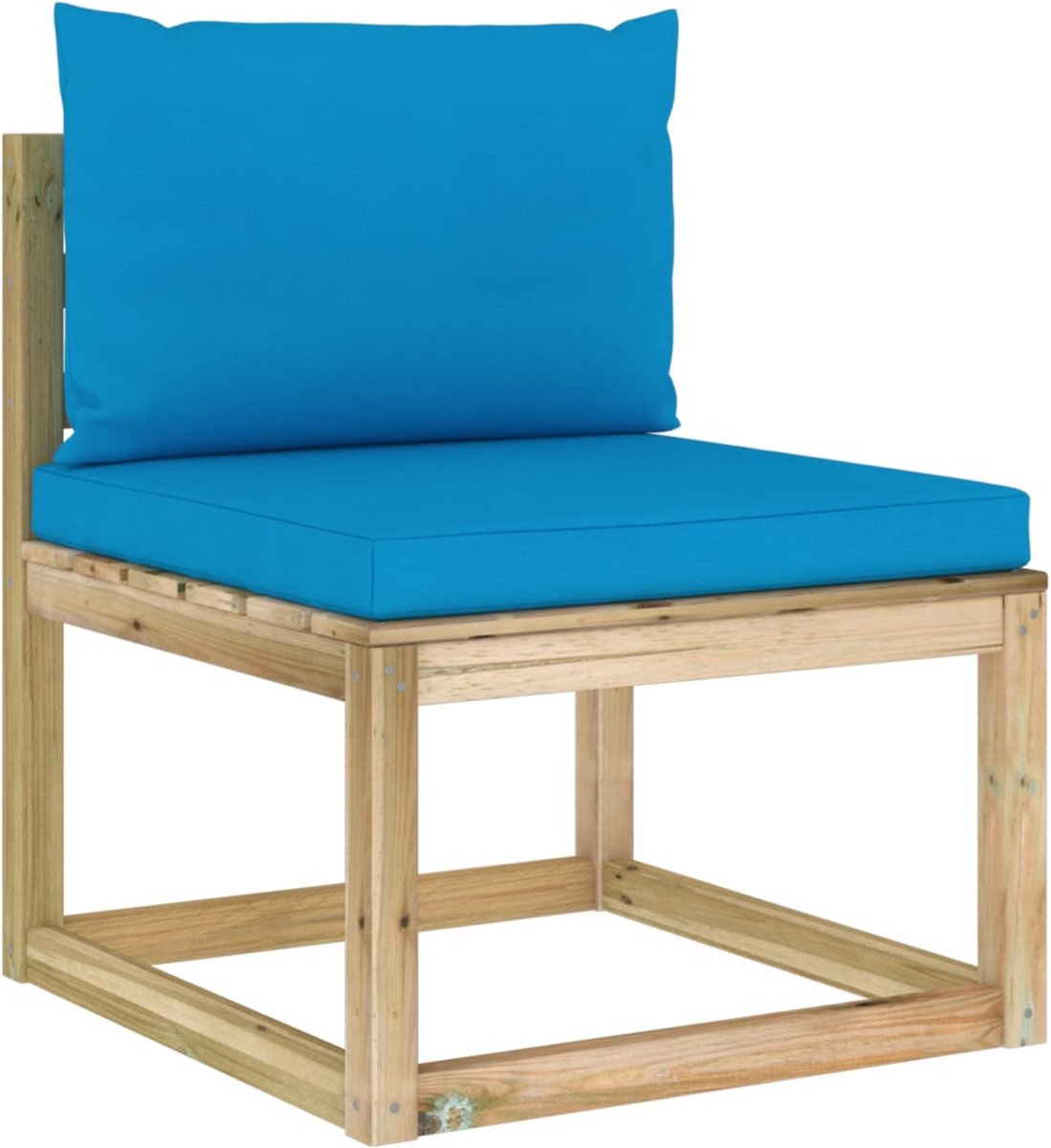 Vidaxl 8-delige Loungeset Met Kussens Geïmpregneerd Grenenhout - Blauw