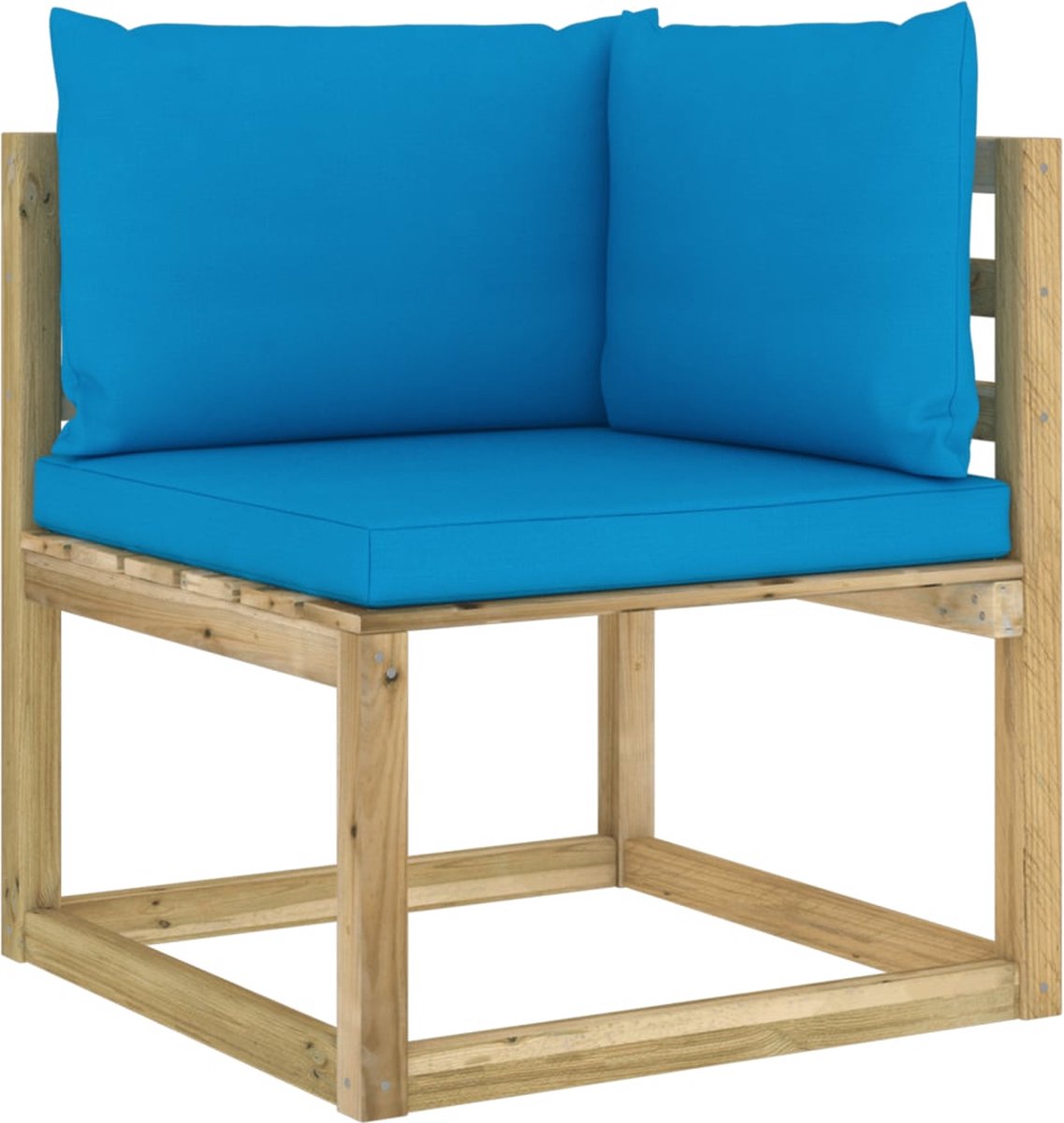 Vidaxl 8-delige Loungeset Met Kussens Geïmpregneerd Grenenhout - Blauw