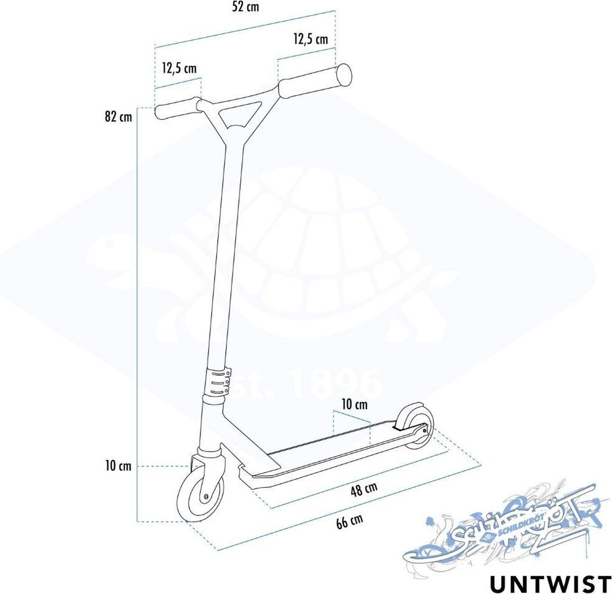 Schildkröt Funsports Stuntstep Stuntstep Junior Voetrem/ - Zwart