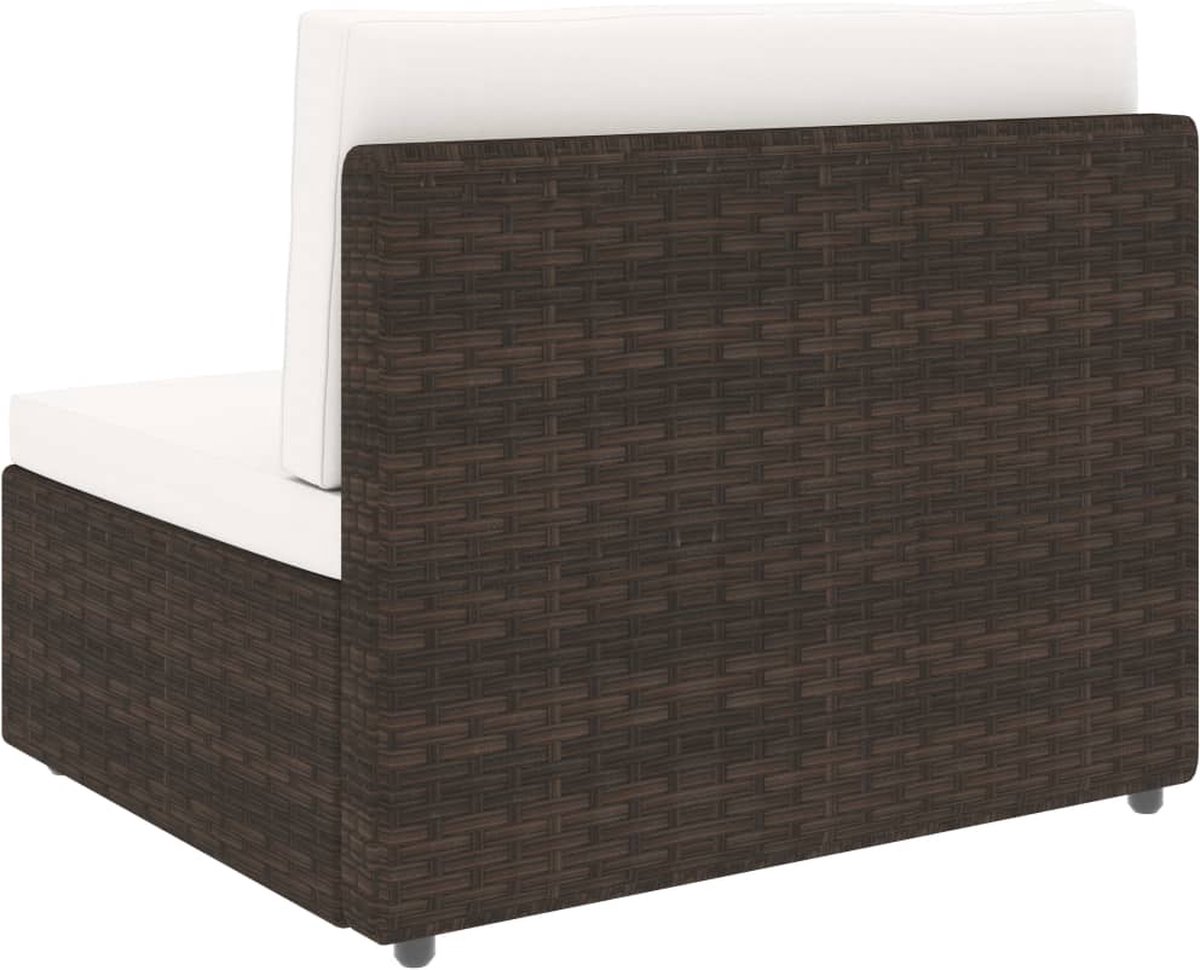 Vidaxl 9-delige Loungeset Poly Rattan - Bruin