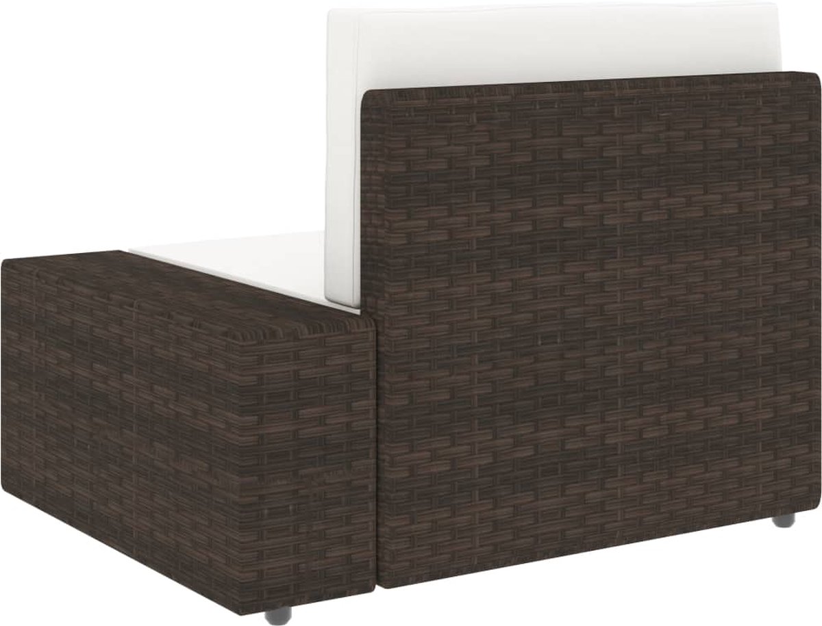 Vidaxl 9-delige Loungeset Poly Rattan - Bruin