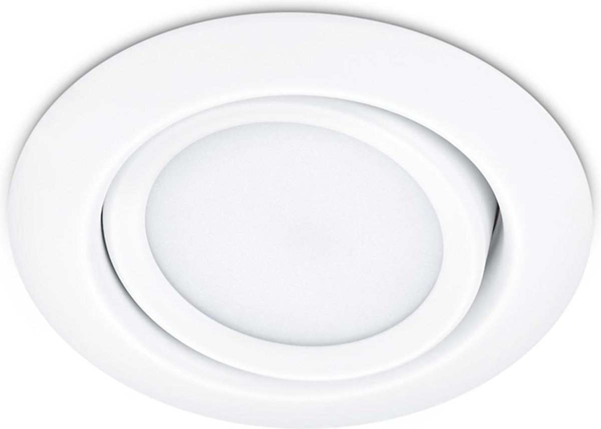 BES LED Led Spot - Inbouwspot - Trion Roluno - 5w - Warm 3000k - Rond - Mat - Aluminium - Ø80 - Wit