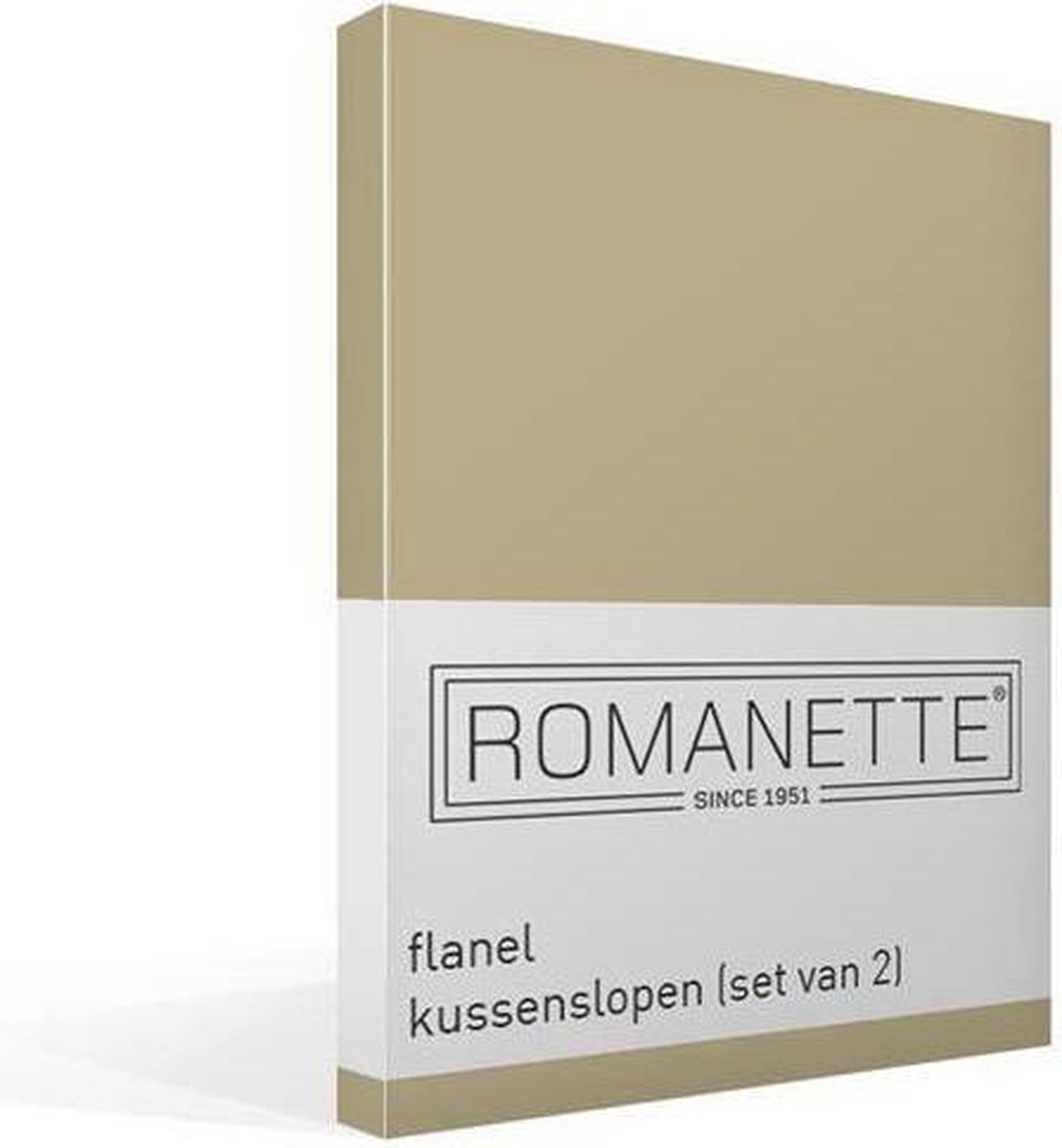 Romanette Flanellen Kussenslopen Zand (2 Stuks)