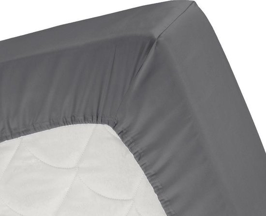 Damai Multiform Double Jersey Hoeslaken Antracite-180 X 220 Cm Xl - Grijs