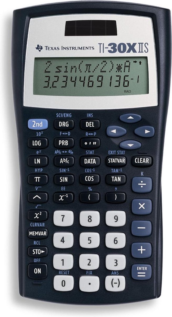 Texas Instruments rekenmachine 30xiis 8 x 15 x 2 cm blauw/grijs