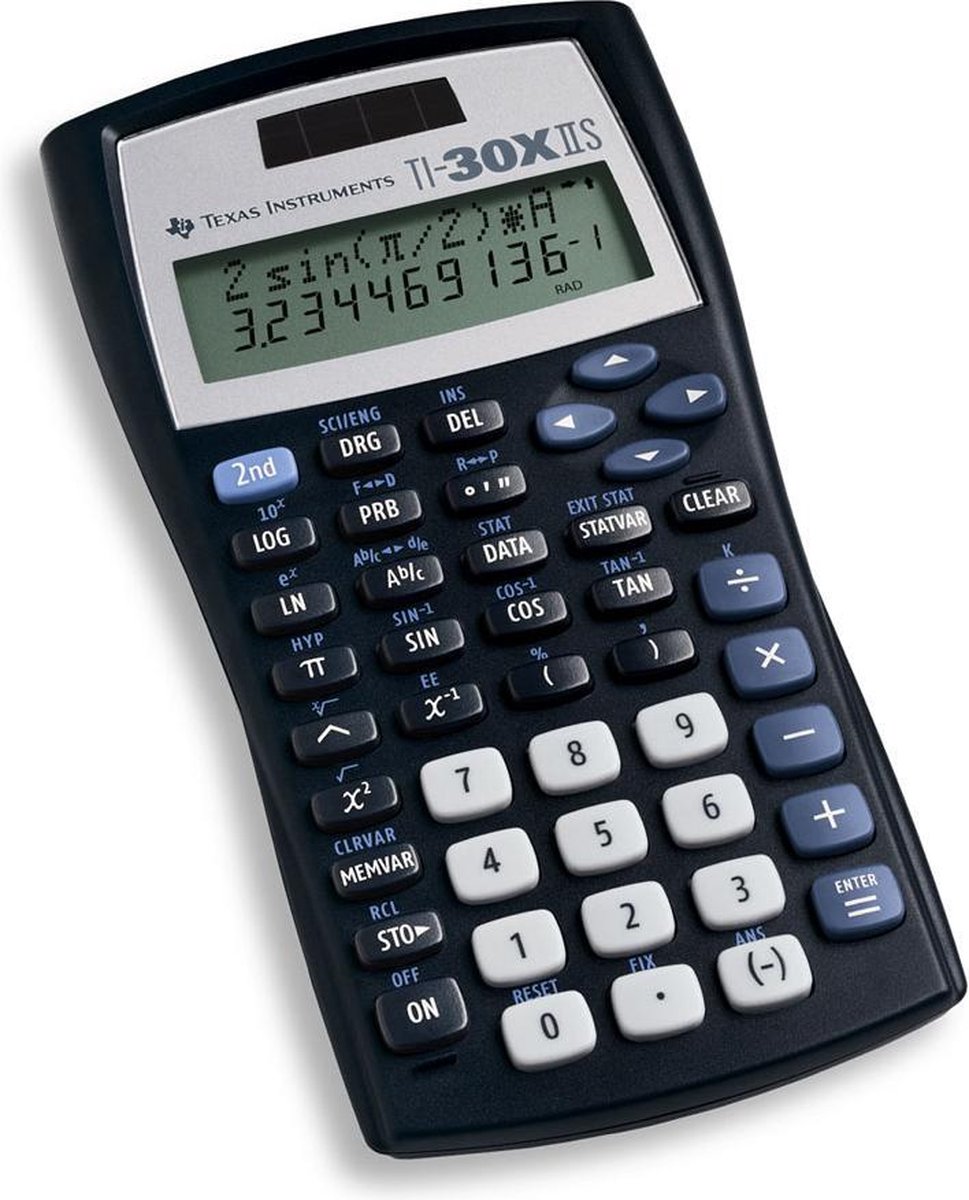 Texas Instruments rekenmachine 30xiis 8 x 15 x 2 cm blauw/grijs