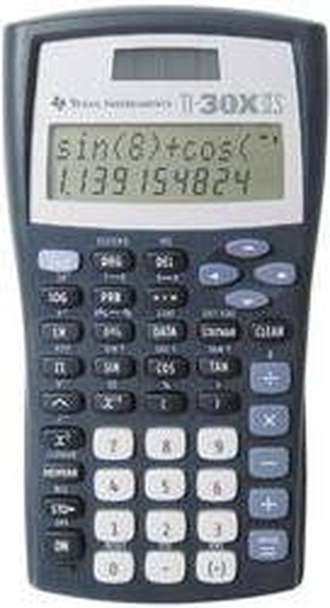 Texas Instruments rekenmachine 30xiis 8 x 15 x 2 cm blauw/grijs
