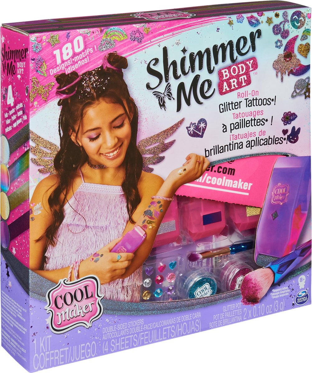 Cool Maker tattoset Shimmer Me meisjes folie 14 delig - Roze