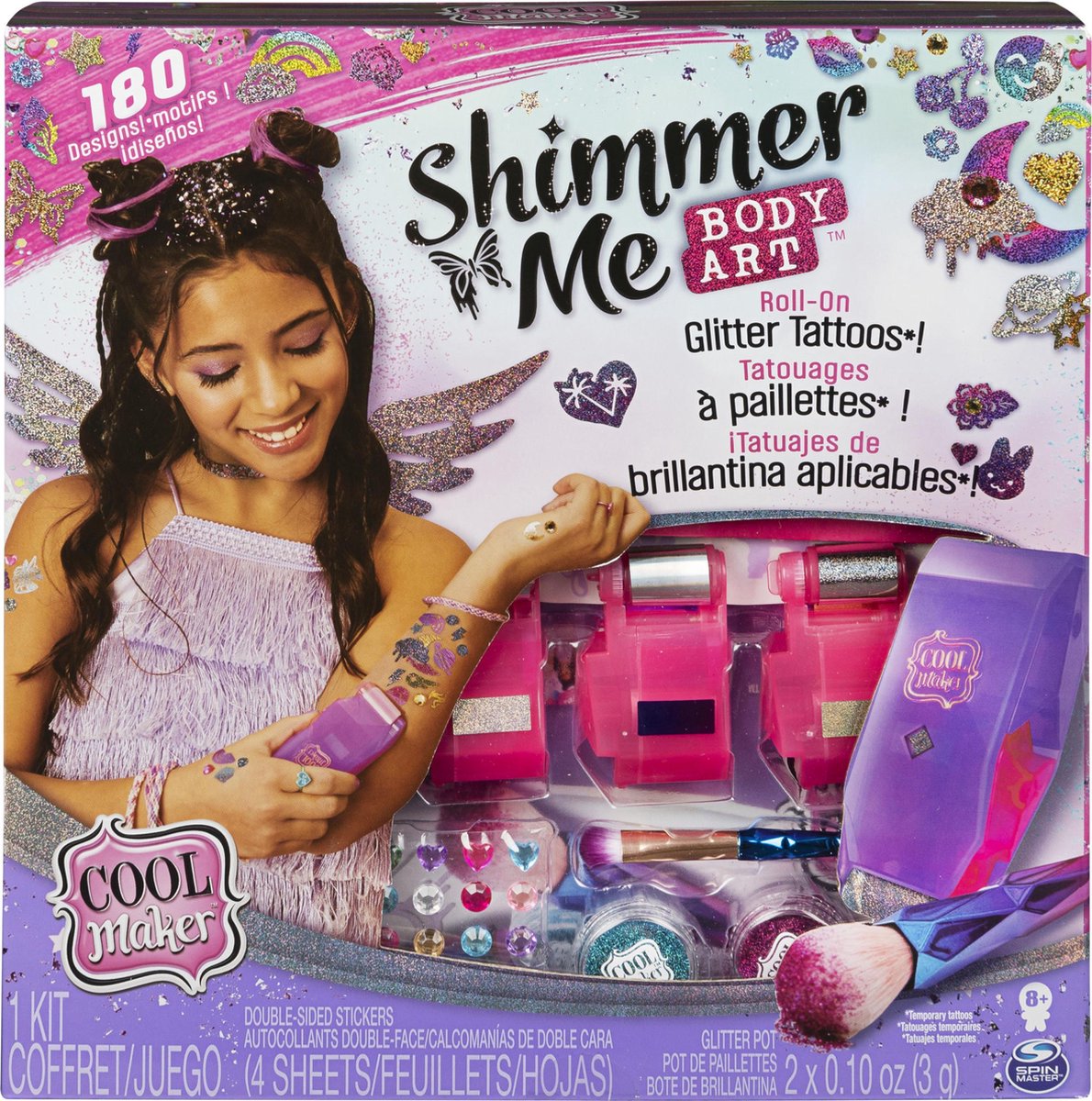 Cool Maker tattoset Shimmer Me meisjes folie 14 delig - Rosa