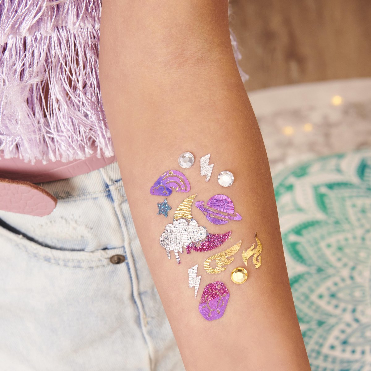 Cool Maker tattoset Shimmer Me meisjes folie 14 delig - Roze