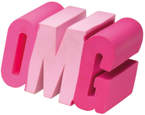 Westcott gum OMG meisjes 3 x 5 x 2,5 cm rubber - Roze