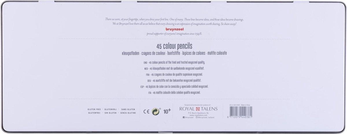 Bruynzeel kleurpotloden Schildpad hout 45 stuks