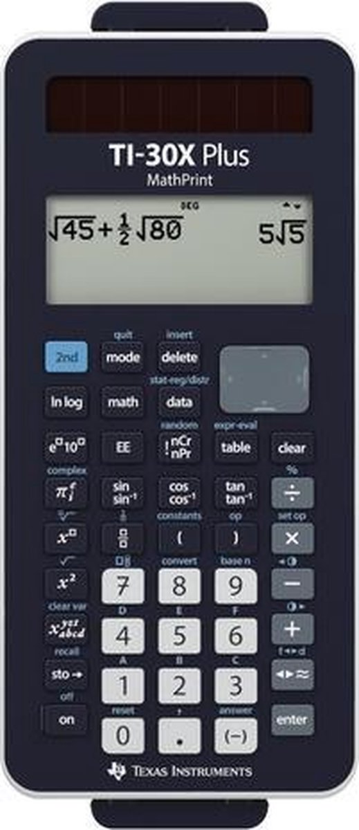 Texas Instruments rekenmachine 30xplmp 15 x 8 x 2 cm blauw/grijs