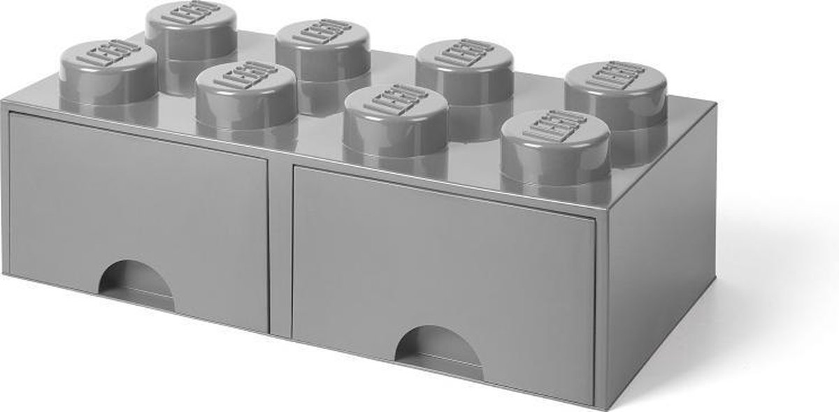 Lego ® Brick 8 Opberglade - Grijs