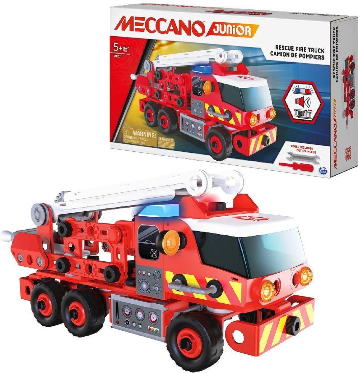 Meccano bouwpakket Fire Truck 8 x 35 x 20 cm rood 154 delig