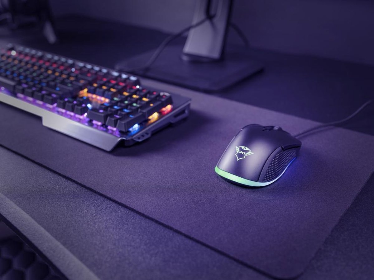 Trust GXT 922 Ybar Gaming Muis met RGB verlichting - - Zwart