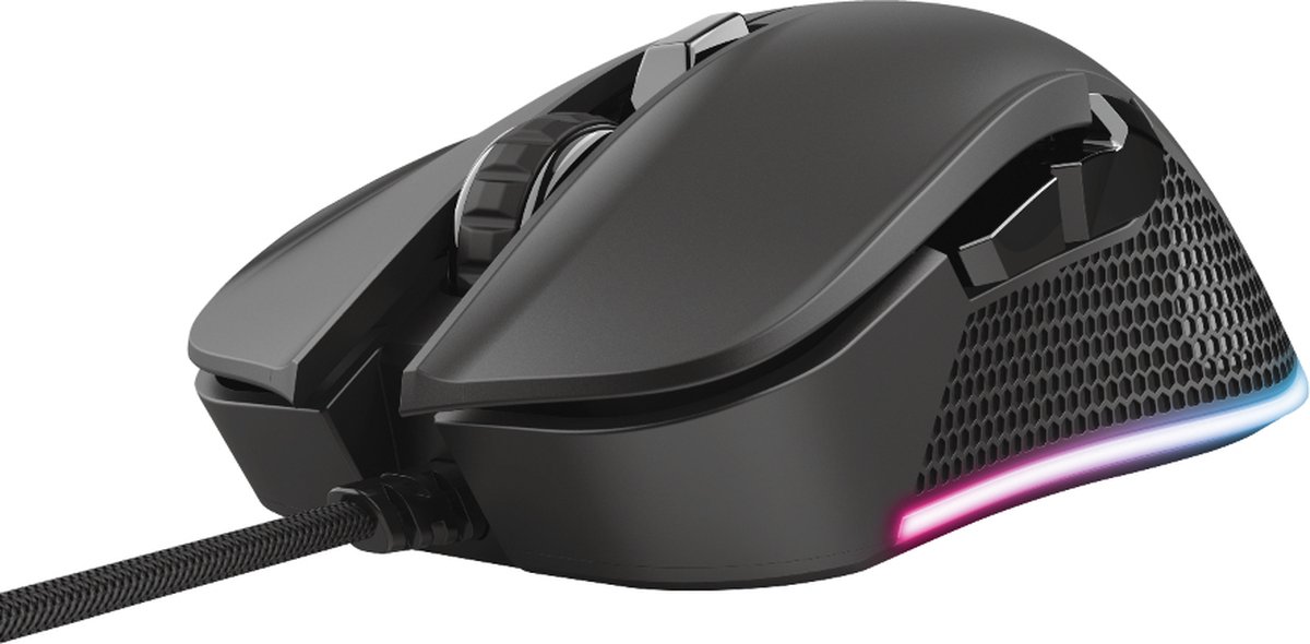 Trust GXT 922 Ybar Gaming Muis met RGB verlichting - - Zwart