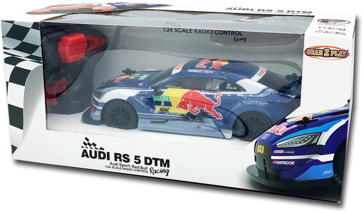 GEAR2PLAY miniatuurauto Red Bull Audi RS5 1:24 2 delig - Blauw