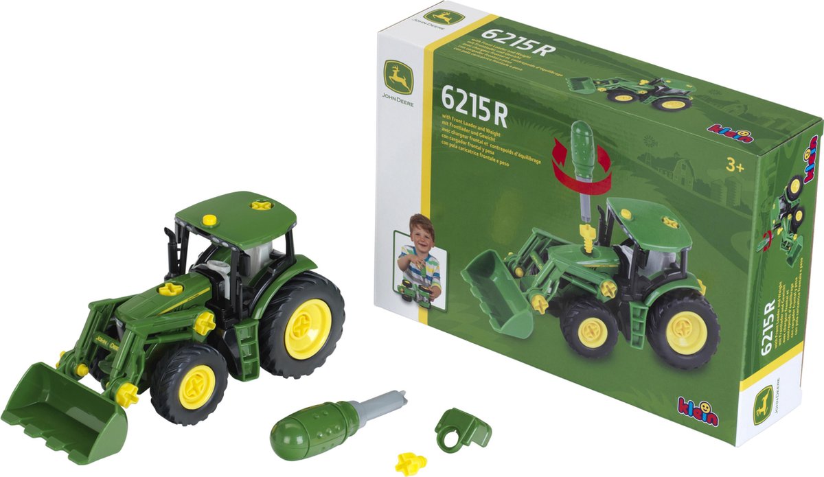 Schleich John Deere tractor 14 cm - Groen