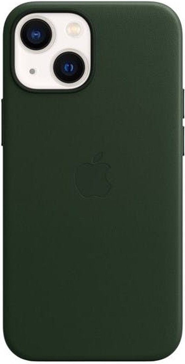 Apple iPhone 13 mini Back Cover met MagSafe Leer Sequoia-groen