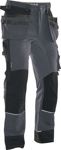 Jobman 2191 Trousers HP Stretch Werkbroek - Maat 44 - Grijs/ - Zwart