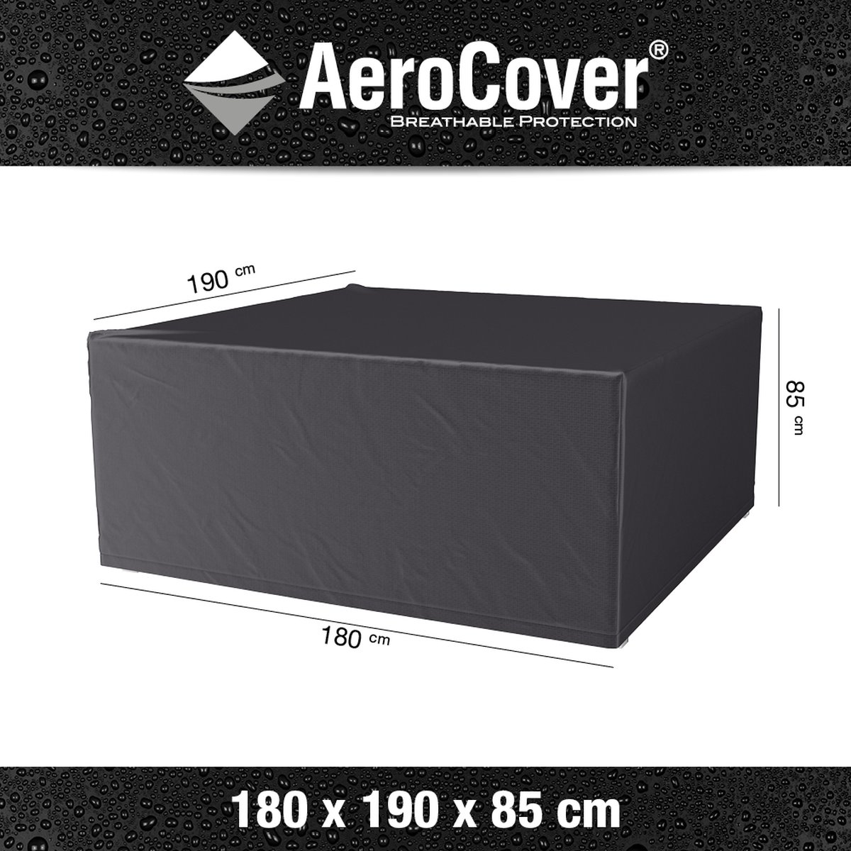 AeroCover Tuinsethoes B 180 x D 190 cm - Grijs