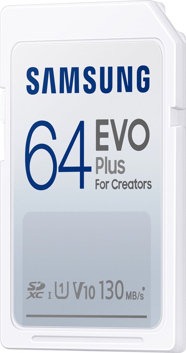 Samsung EVO Plus 64GB, SDXC, UHS-I, U1, 130MB/s, FHD, Memory Card(MB-SC64K)