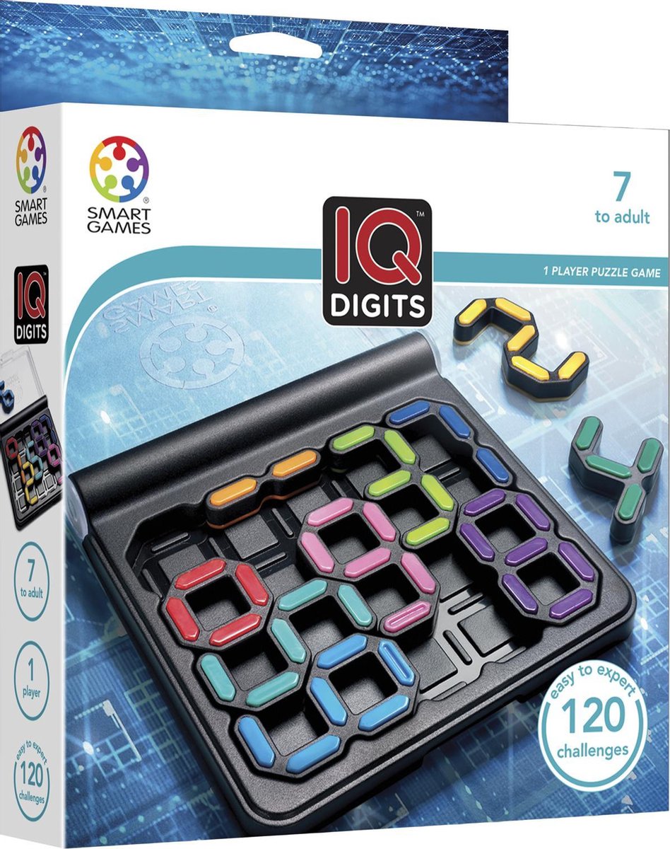 Smartgames Spel IQ Digits - Blauw