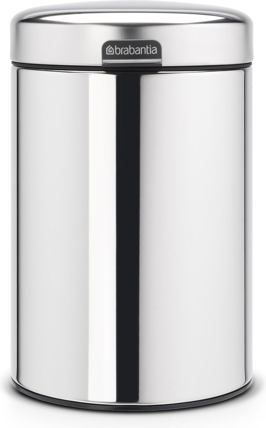 Brabantia Newicon Wandafvalemmer - 3 L - Brilliant Steel - Silver