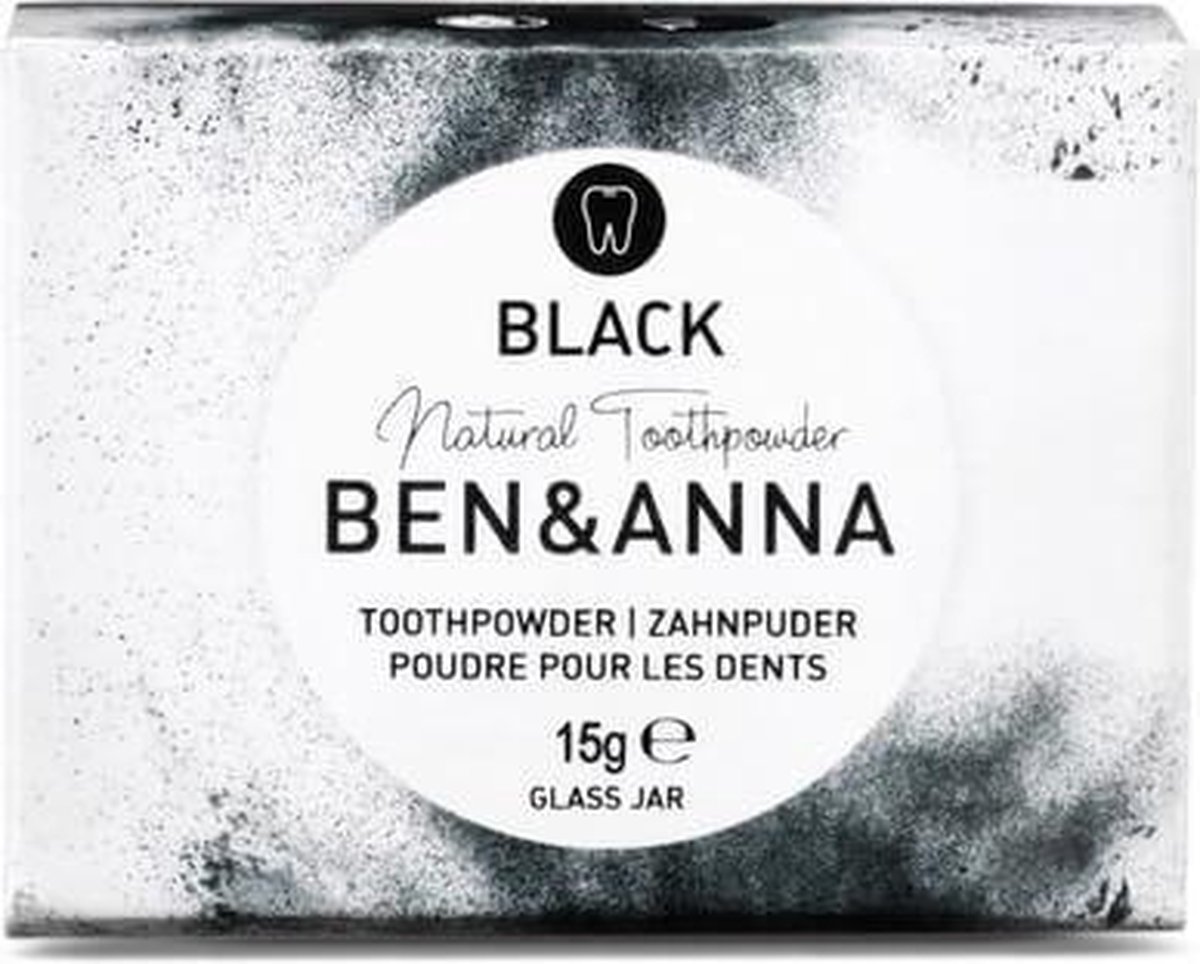 Ben & Anna Ben en Anna Tandpoeder Active Charcoal 20gram - Zwart