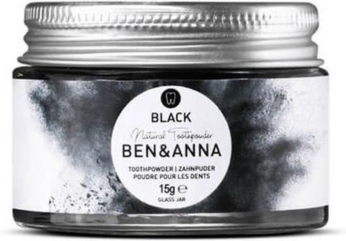 Ben & Anna Ben en Anna Tandpoeder Active Charcoal 20gram - Zwart