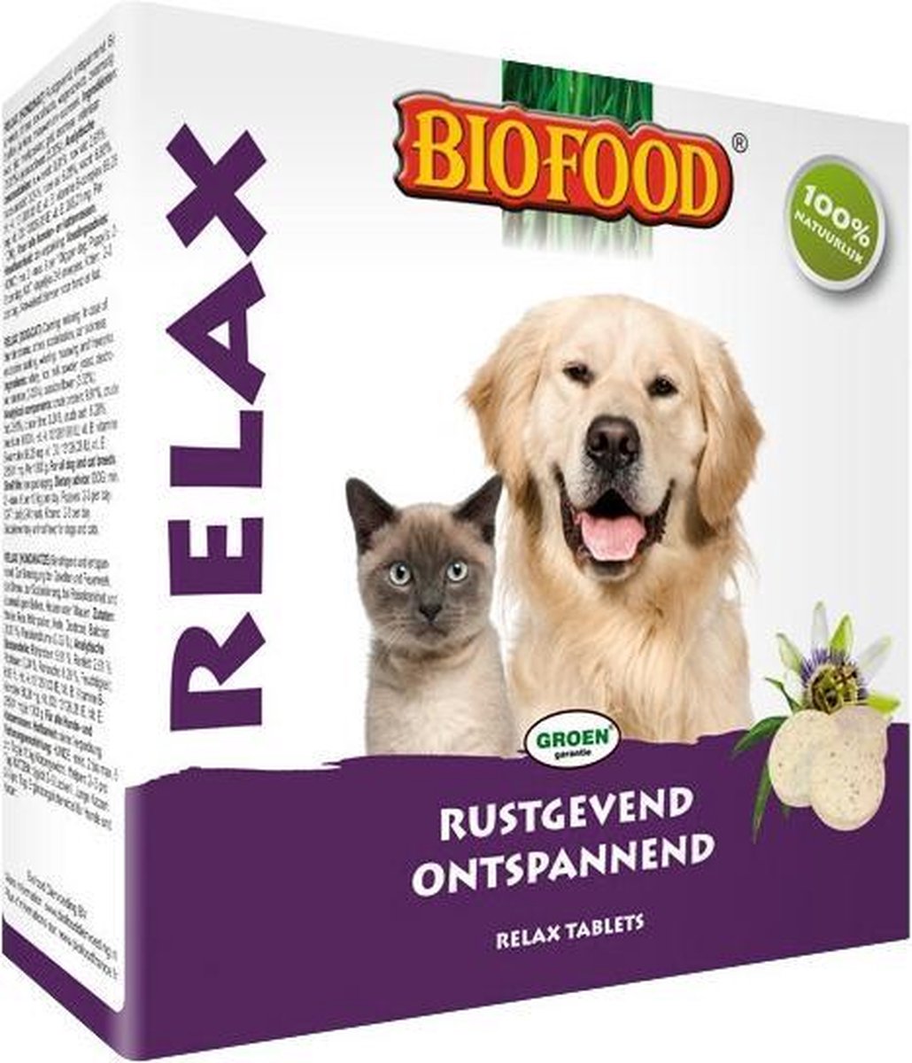 Biofood Gistsnoepjes Relax Hond/Kat - Hondensnacks - Naturel 100 stuks