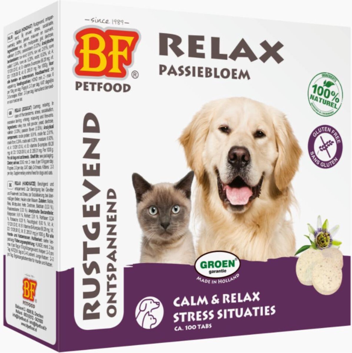 Biofood Gistsnoepjes Relax Hond/Kat - Hondensnacks - Naturel 100 stuks