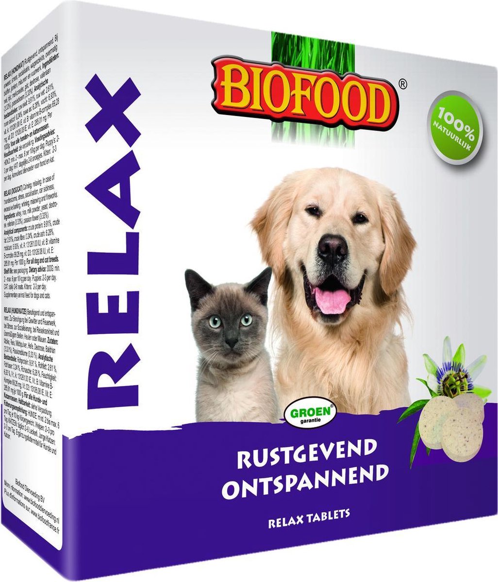 Biofood Gistsnoepjes Relax Hond/Kat - Hondensnacks - Naturel 100 stuks