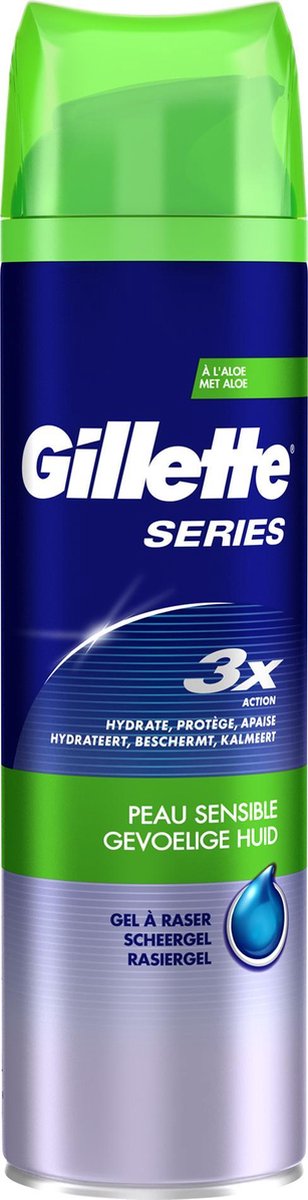 Gillette 6x200ml Series Scheergel Gevoelige Huid met Aloe Vera Voordeelverpakking