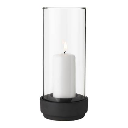 Stelton Hurricane Windlicht H 24,5 cm - Zwart