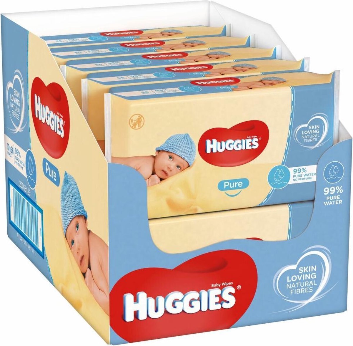 Huggies Billendoekjes Babydoekjes Pure Voordeelverpakking - 560 Stuks