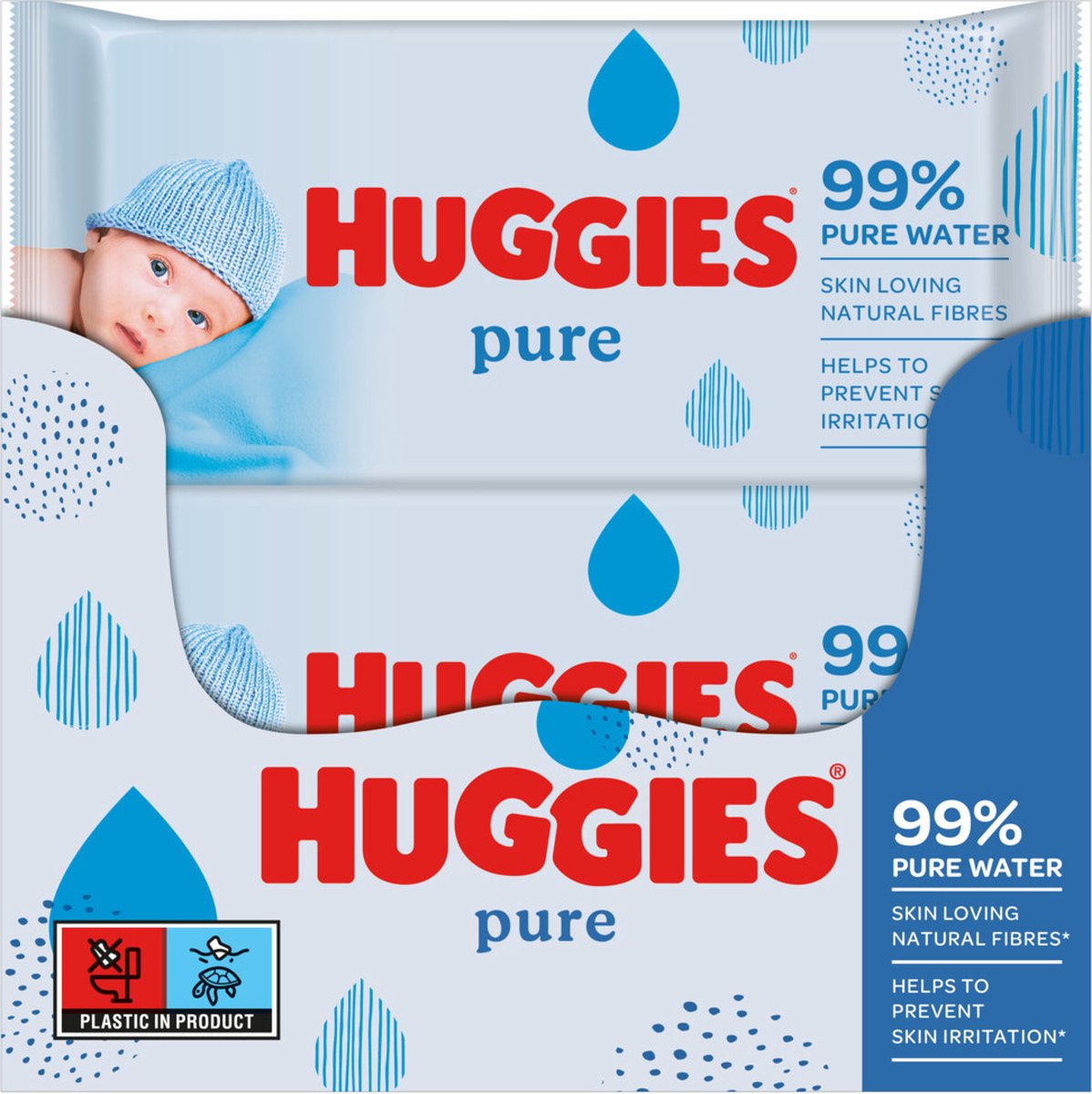 Huggies Billendoekjes Babydoekjes Pure Voordeelverpakking - 560 Stuks