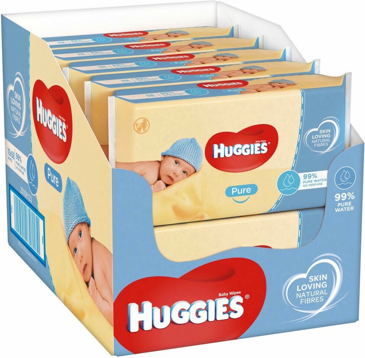 Huggies Billendoekjes Babydoekjes Pure Voordeelverpakking - 560 Stuks