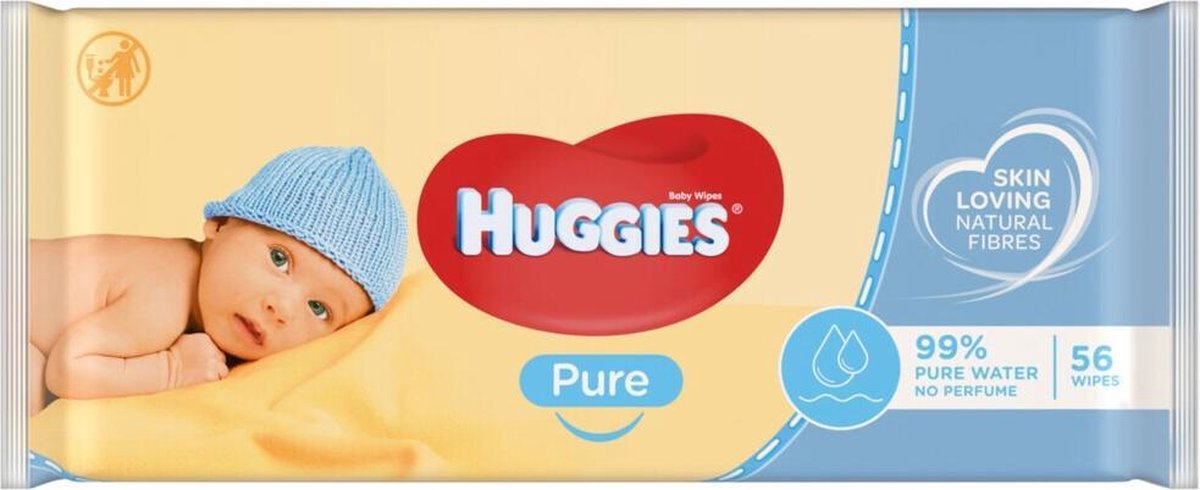 Huggies Billendoekjes Babydoekjes Pure Voordeelverpakking - 560 Stuks