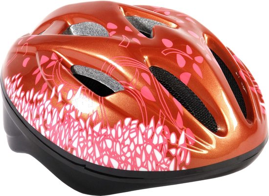 Volare Deluxe Fiets/skatehelm - Maat 51 - 55 Cm - Brons/roze