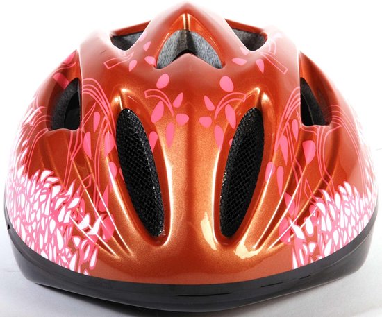 Volare Deluxe Fiets/skatehelm - Maat 51 - 55 Cm - Brons/roze