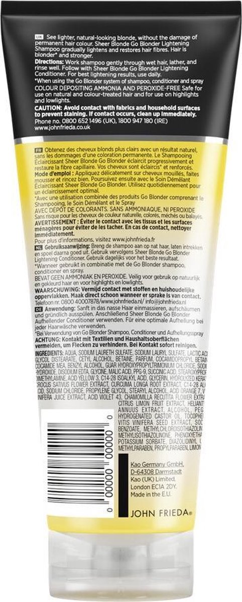 John Frieda Sheer Blonde Go Blonder Shampoo 250ml