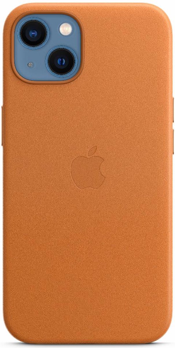 Apple iPhone 13 Back Cover met MagSafe Leerbruin - Oro