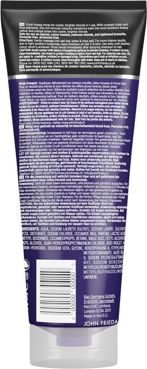 John Frieda Violet Crush Purple Shampoo 250ml