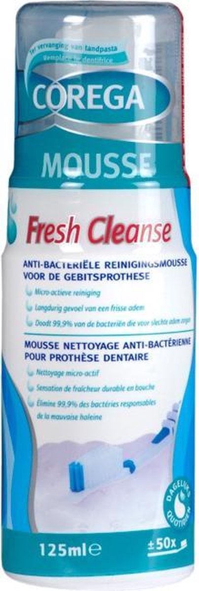 Corega Gebitsprothese Reinigingsmousse Fresh Cleanse 125ml