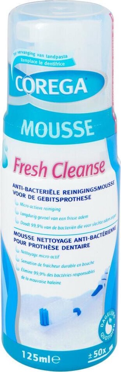 Corega Gebitsprothese Reinigingsmousse Fresh Cleanse 125ml