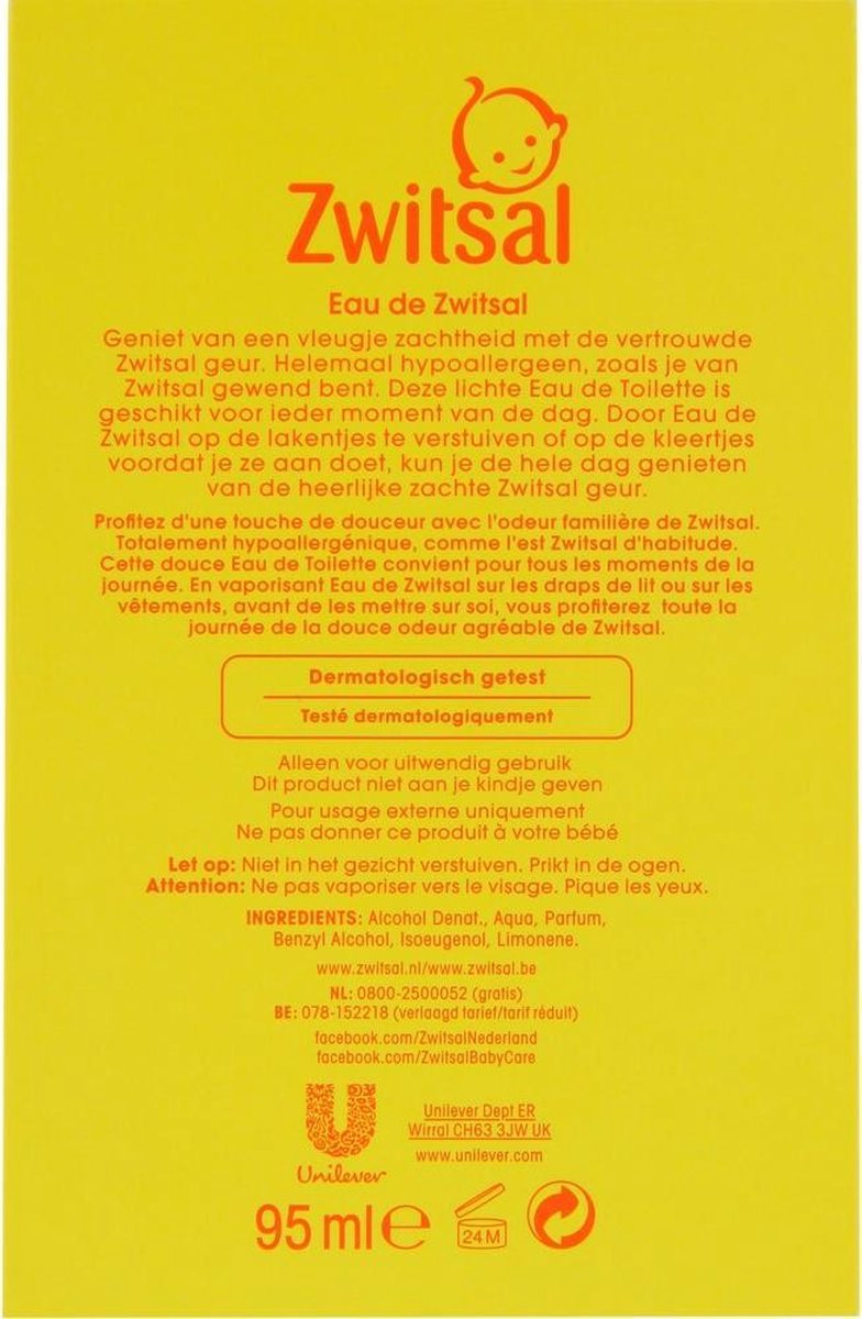 Zwitsal 95ml Eau De Baby