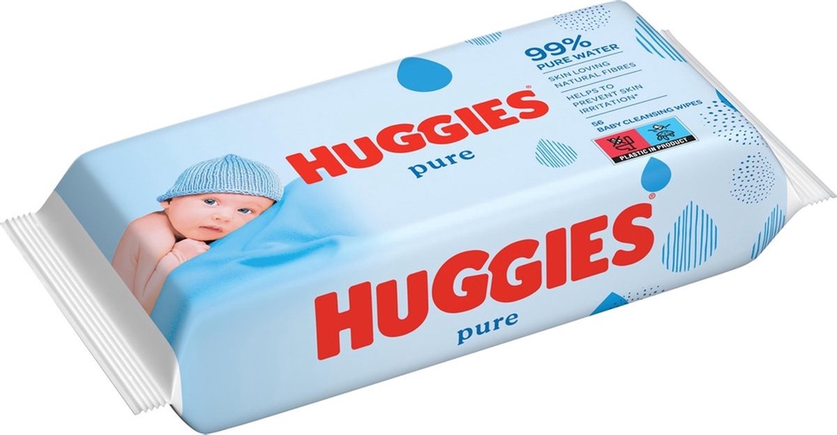 Huggies Billendoekjes Babydoekjes Pure Bestekoop - 56 Stuks