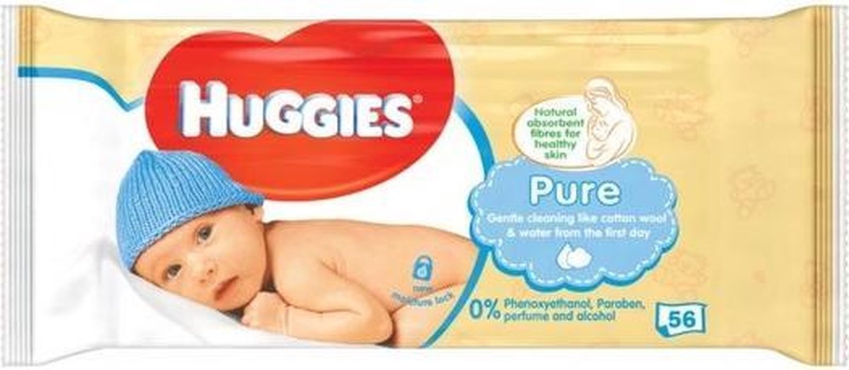 Huggies Billendoekjes Babydoekjes Pure Bestekoop - 56 Stuks